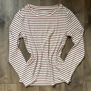 Striped long sleeve top time and tru